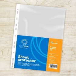 Genotherm lefűzhető, A4, 100 micron jumbo víztiszta Bluering® 10 db/csomag, Lefűzhető genotherm Bluering