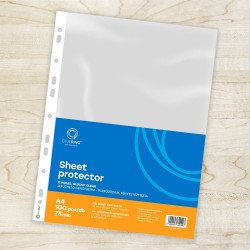 Genotherm lefűzhető, A4, 75 micron víztiszta Bluering® 100 db/csomag, Lefűzhető genotherm Bluering