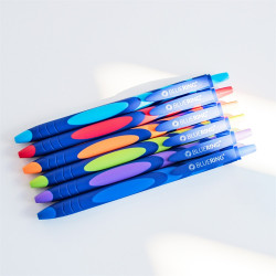 Golyóstoll nyomógombos gumírozott vegyes test, Bluering® F20, írásszín kék Golyóstoll Bluering