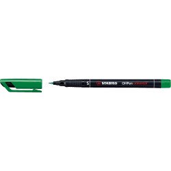 Alkoholos marker 0,4mm, STABILO OHPen S zöld Permanent marker Stabilo