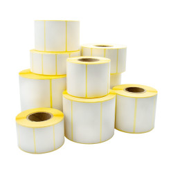 Etikett címke thermo, 43x58mm, tekercses, 600 címke/tekercs fehér