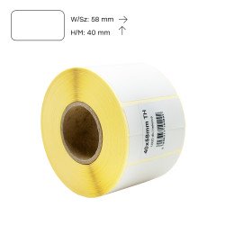 Etikett címke thermo, 40x58mm, tekercses, 1000 címke/tekercs fehér Etikett - címke Egyéb