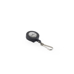 Névjegykitűzőhöz karabíneres tartó kihúzható kerek fekete Durable 8221/58 Névkitűző Durable