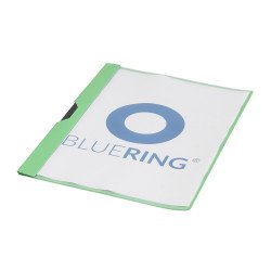 Gyorsfűző klip mappa A4, műanyag 30laphoz fém klippes Bluering® zöld Gyorsfűző, klip mappa Bluering