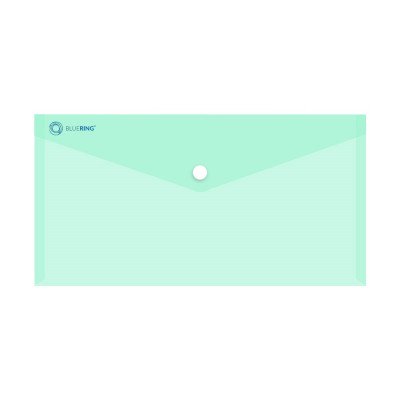 Irattartó tasak DL `csekk` patentos PP Bluering® transzparens zöld