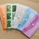 Irattartó tasak DL `csekk` patentos PP Bluering® transzparens zöld