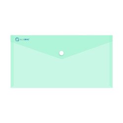 Irattartó tasak DL `csekk` patentos PP Bluering® transzparens zöld Irattartó tasak, patentos Bluering