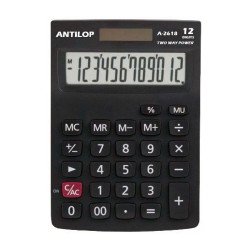 Számológép asztali 12 számjegy nagy, döntött kijelző Antilop A-2618 Számológép Antilop