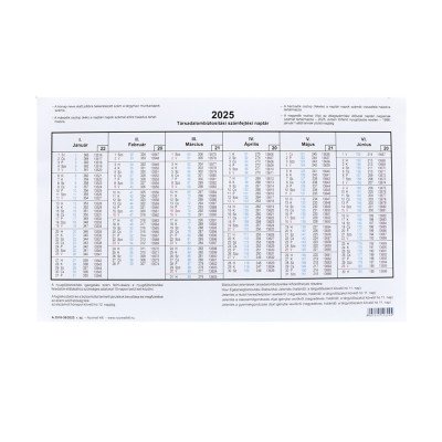 TB számfejtési naptár A.3516-38/2026