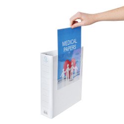 Gyűrűskönyv panorámás A4, 7,6cm, 4 gyűrűs Bluering® fehér Panorámás gyűrűskönyv Bluering