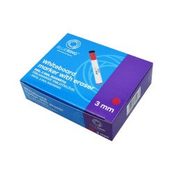 Táblamarker 3mm, mágneses, táblatörlővel multifunkciós Bluering® piros Táblamarker Bluering