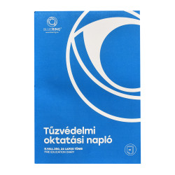 Tűzvédelmi oktatási napló 24lapos A4, álló B.VALL.350 Bluering® Nyilvántartás Bluering