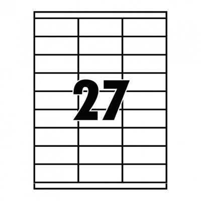 Etikett címke, 70x32mm, 100 lap, 27 címke/lap Etikett címke, 70x32mm, 100 lap, 27 címke/lap