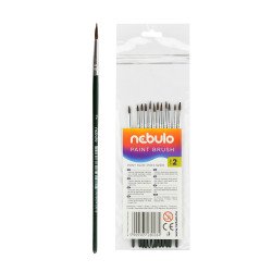 Ecset 2-es festett nyéllel 12 db/csomag, Nebulo Iskolai ecset és kelléke Nebulo