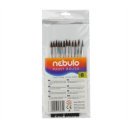 Ecset 8-as festett nyéllel 12 db/csomag, Nebulo