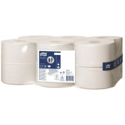 Toalettpapír 2 rétegű közületi átmérő: 18,8 cm 170 m/tekercs 12 tekercs/karton Mini Jumbo Tork_120278 fehérített Toalettpapírok TORK