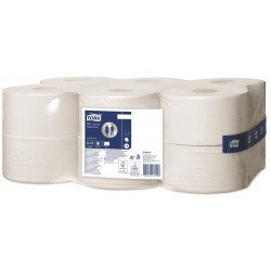 Toalettpapír 2 rétegű közületi átmérő: 18,8 cm 170 m/tekercs 12 tekercs/karton Mini Jumbo Tork_120278 fehérített Toalettpapírok TORK
