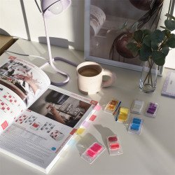 Jelölőcímke 25x45mm, 50lap, műanyag Bluering® narancs Jelölőcímke Bluering