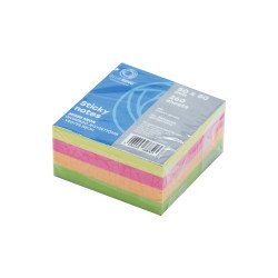 Jegyzettömb öntapadó, 50x50mm, 250lap, Bluering® , vegyes neon Öntapadó jegyzettömb Bluering