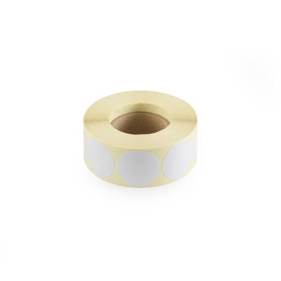 Etikett címke, 30mm, körcímke tekercses 1000 db/tekercs fehér Etikett címke, 30mm, körcímke tekercses 1000 db/tekercs fehér