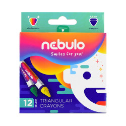 Zsírkréta készlet, háromszög Nebulo, 12 klf. szín Kréta Nebulo