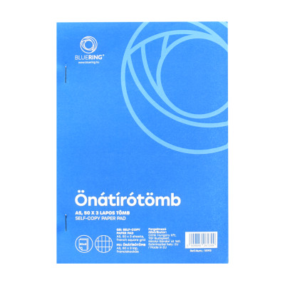 Önátírótömb A5, 50x3lapos franciakockás Bluering® Önátírótömb A5, 50x3lapos franciakockás Bluering®