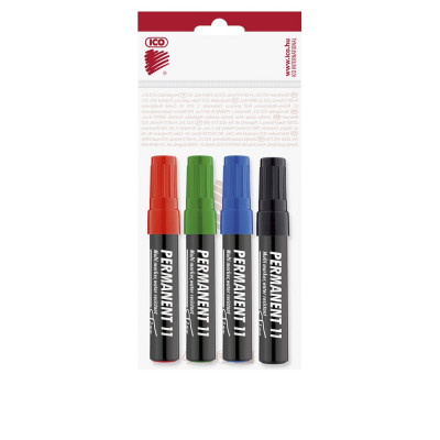 Alkoholos marker készlet, 3mm, kerek hegyű Ico 11, 4 klf.szín Alkoholos marker készlet, 3mm, kerek hegyű Ico 11, 4 klf.szín
