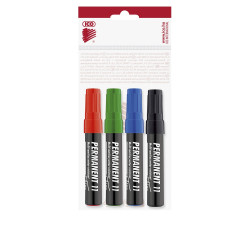 Alkoholos marker készlet, 3mm, kerek hegyű Ico 11, 4 klf.szín Permanent marker Ico