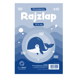 Rajzlap A4, félfamentes fóliázva Bluering® 10 ív/csomag, Írólap, rajzlap Bluering