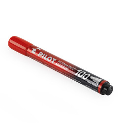 Alkoholos marker 1mm, kerek hegyű,   Pilot 100 piros Permanent marker Pilot