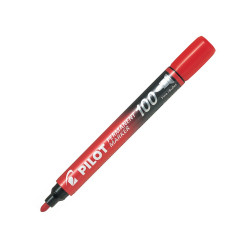 Alkoholos marker 1mm, kerek hegyű,   Pilot 100 piros Permanent marker Pilot