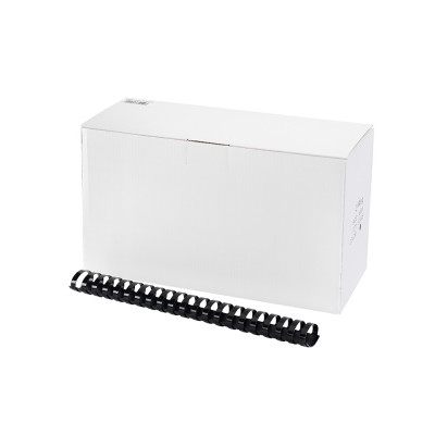 Spirál műanyag 38mm, 50 db/doboz, Bluering®, fekete Spirál műanyag 38mm, 50 db/doboz, Bluering®, fekete