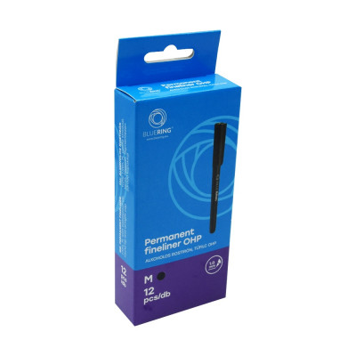 Rostirón, tűfilc alkoholos 1mm, OHP Bluering® M fekete Rostirón, tűfilc alkoholos 1mm, OHP Bluering® M fekete