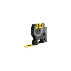 Feliratozógép szalag Dymo 18432 12mmx5,5m, ORIGINAL, fekete/sárga Nyomtató és feliratozó gép, kellékek Dymo