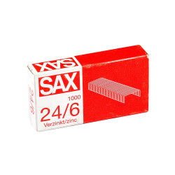 Tűzőkapocs, 24/6, cink, Sax Kapocs és adagoló Sax