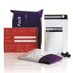 Futártasak B5, 190x250 + 50 mm. szilikonos záródás 100 db/csomag Coex Fehér/Fekete Tasak Coex