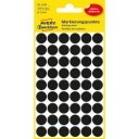 Etikett címke, o12mm, jelölésre, 54 címke/ív, 5 ív/doboz, Avery fekete
