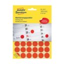 Etikett címke, o18mm, jelölésre, 24 címke/ív, 44 ív/doboz, Avery piros