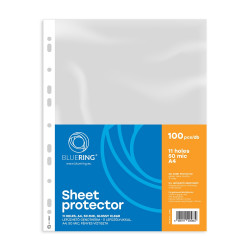 Genotherm lefűzhető, A4, 50 micron fényes víztiszta Bluering® 100 db/csomag, Lefűzhető genotherm Bluering