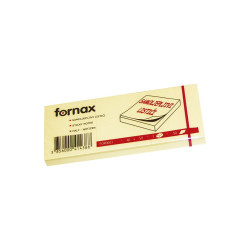 Jegyzettömb öntapadó, 40x50mm, 100lap, 3 tömb/csomag, Fornax, sárga Öntapadó jegyzettömb Fornax