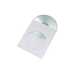 Boríték TCD öntapadó körablakos cd papírtok 125x125mm 1000 db Bluering® fehér Boríték Bluering