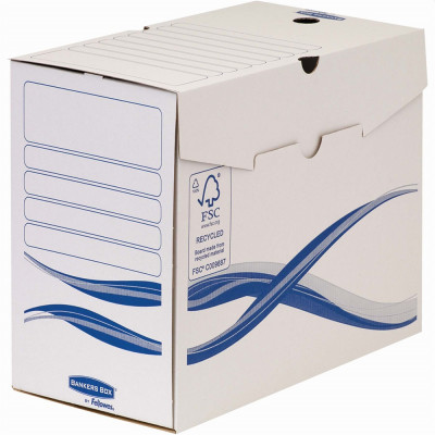 Archiváló doboz A4, 150mm, Fellowes® Bankers Box Basic, 10 db/csomag, kék-fehér Archiváló doboz A4, 150mm, Fellowes® Bankers Box Basic, 10 db/csomag, kék-fehér