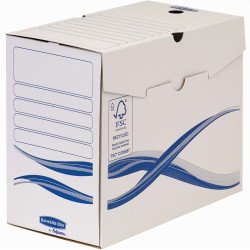 Archiváló doboz A4, 150mm, Fellowes® Bankers Box Basic, 10 db/csomag, kék-fehér Archiválás Fellowes