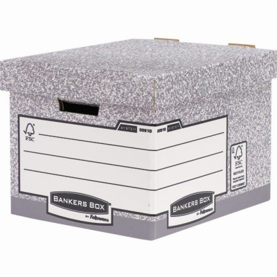 Archiváló konténer, karton, standard, Fellowes® Bankers Box System, 10 db/csomag, Archiváló konténer, karton, standard, Fellowes® Bankers Box System, 10 db/csomag,
