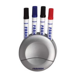 Mágneses táblatörlő és táblamarker tartó kerek 4 db marker tárolására alkalmas Franken Táblatörlő Franken