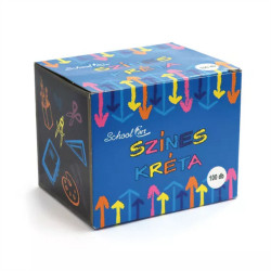Táblakréta hengeres 100 db/doboz, vegyes színek SchoolArt Kréta SchoolArt