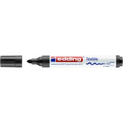 Textilfilc 2-3mm, kerek Edding 4500 fekete Textil marker EDDING