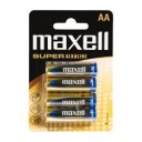 Elem AA ceruza LR6 1,5V Super tartós alkaline 4 db/csomag, Maxell
