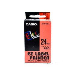 Feliratozógép szalag XR-24RD1 24mmx8m Casio piros/fekete Nyomtató és feliratozó gép, kellékek Casio