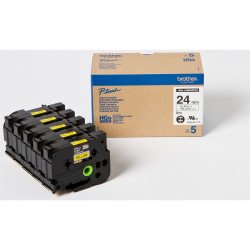 Feliratozógép szalag, Brother HGE651 24mmx8m ORIGINAL fekete/sárga Nyomtató és feliratozó gép, kellékek Brother